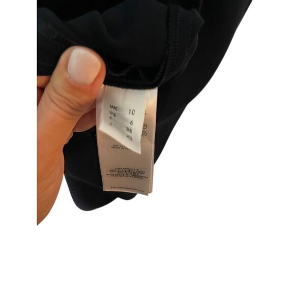 Victoria Victoria Beckham Navy Shift Dress with Red Sleeve Stripes, Size US 6 - Picture 8 of 9